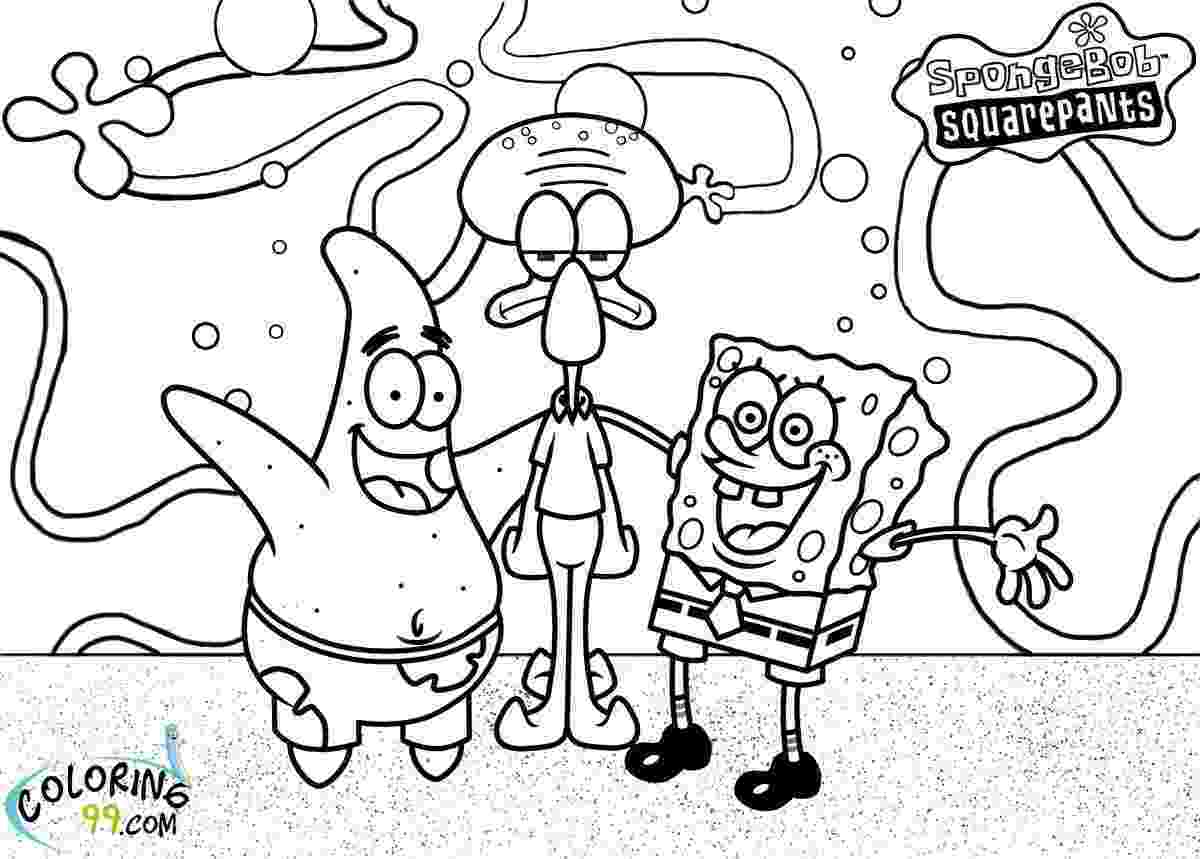 free coloring pages spongebob spongebob characters coloring pages coloring home pages free spongebob coloring 