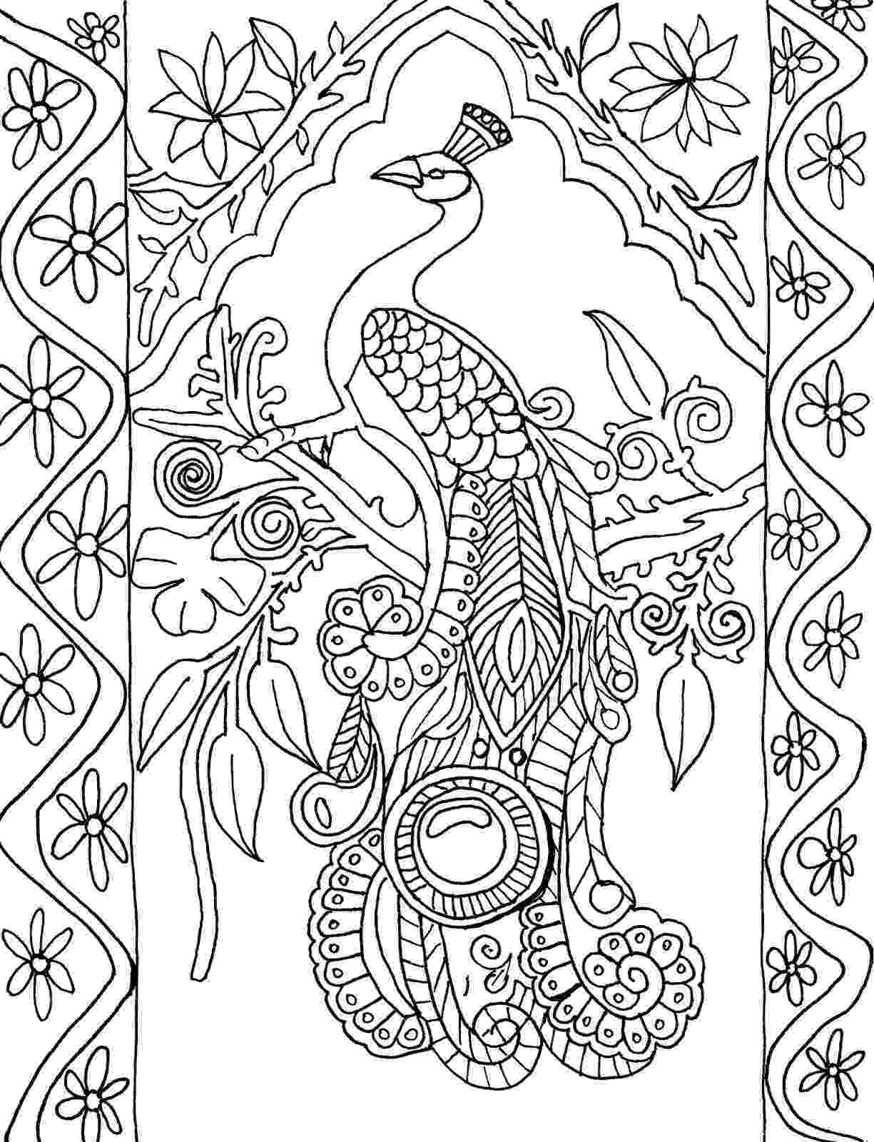 free peacock printables peacock adult coloring page favecraftscom free peacock printables 