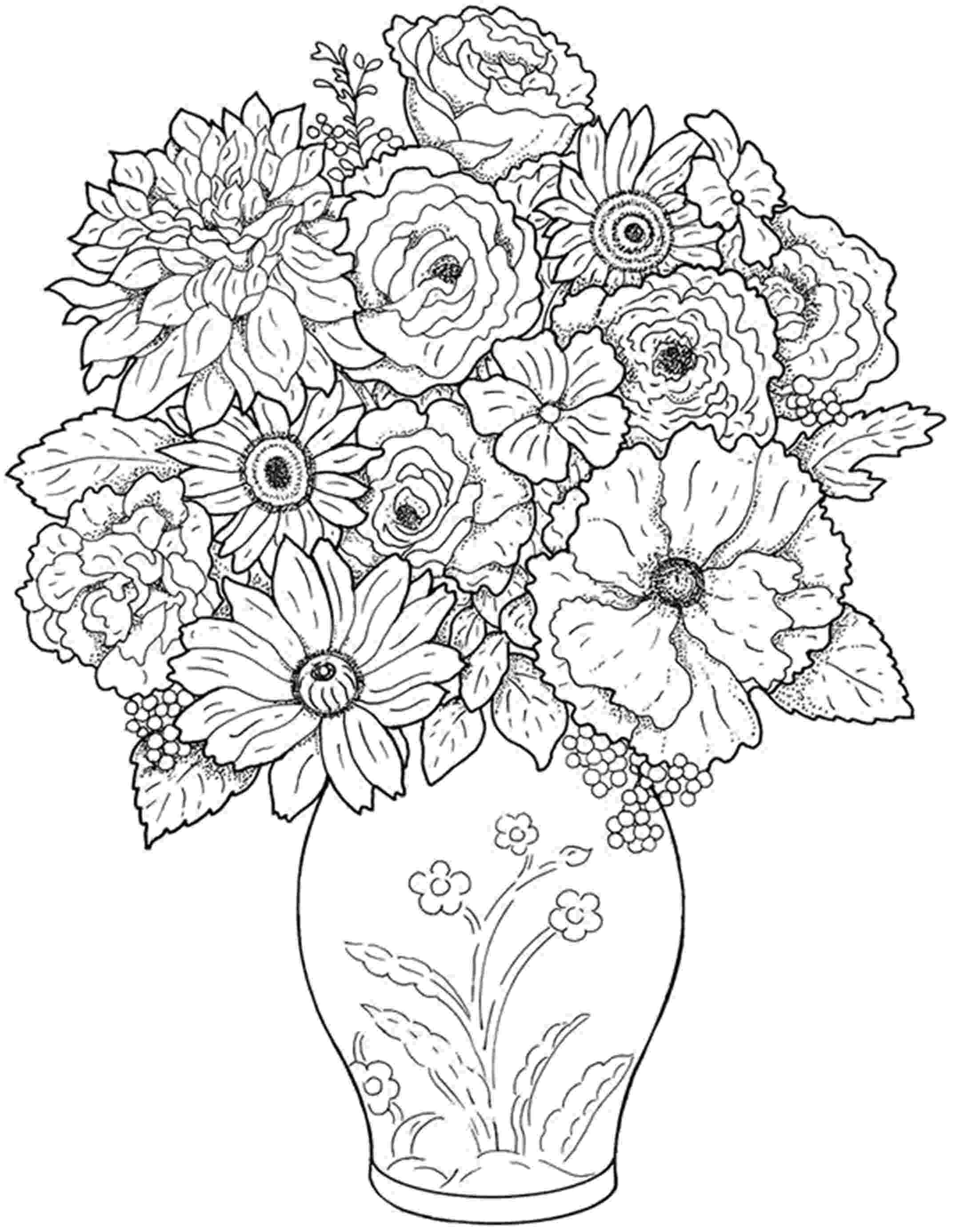 free printable coloring pages flowers free printable flower coloring pages for kids best printable free coloring pages flowers 