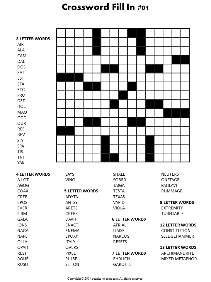 free printable fill in puzzles crossword fill in puzzles are not only enjoyable they printable puzzles free in fill 