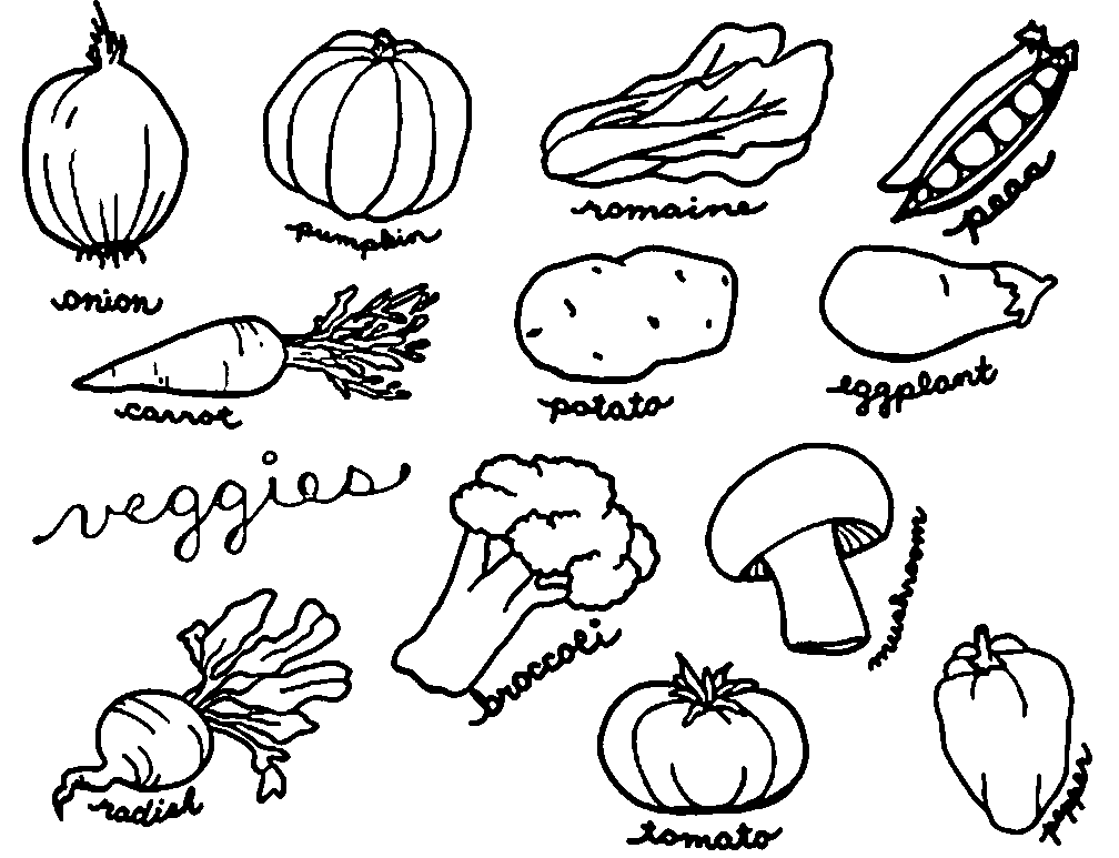 free printable vegetable coloring pages printable healthy eating chart coloring pages pages vegetable printable free coloring 