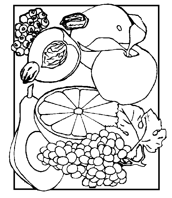 fruit images to color printable healthy eating chart coloring pages color to images fruit 