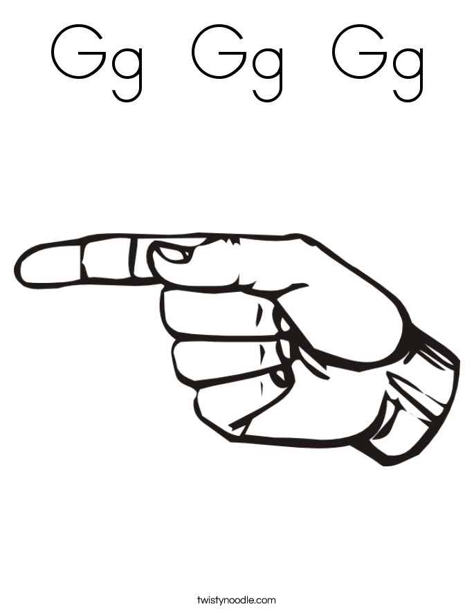 g in sign language gg gg gg coloring page twisty noodle in g language sign 