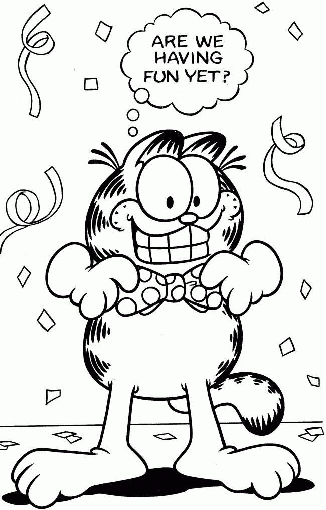 garfield color pages coloring book garfield pages garfield color 