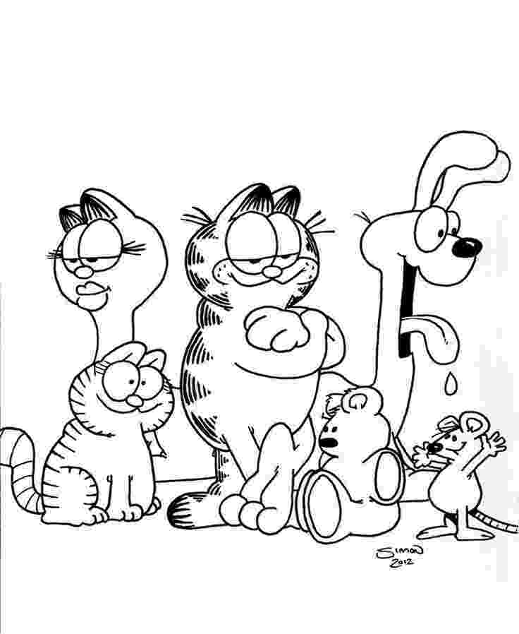 garfield color pages garfield coloring pages to download and print for free pages color garfield 