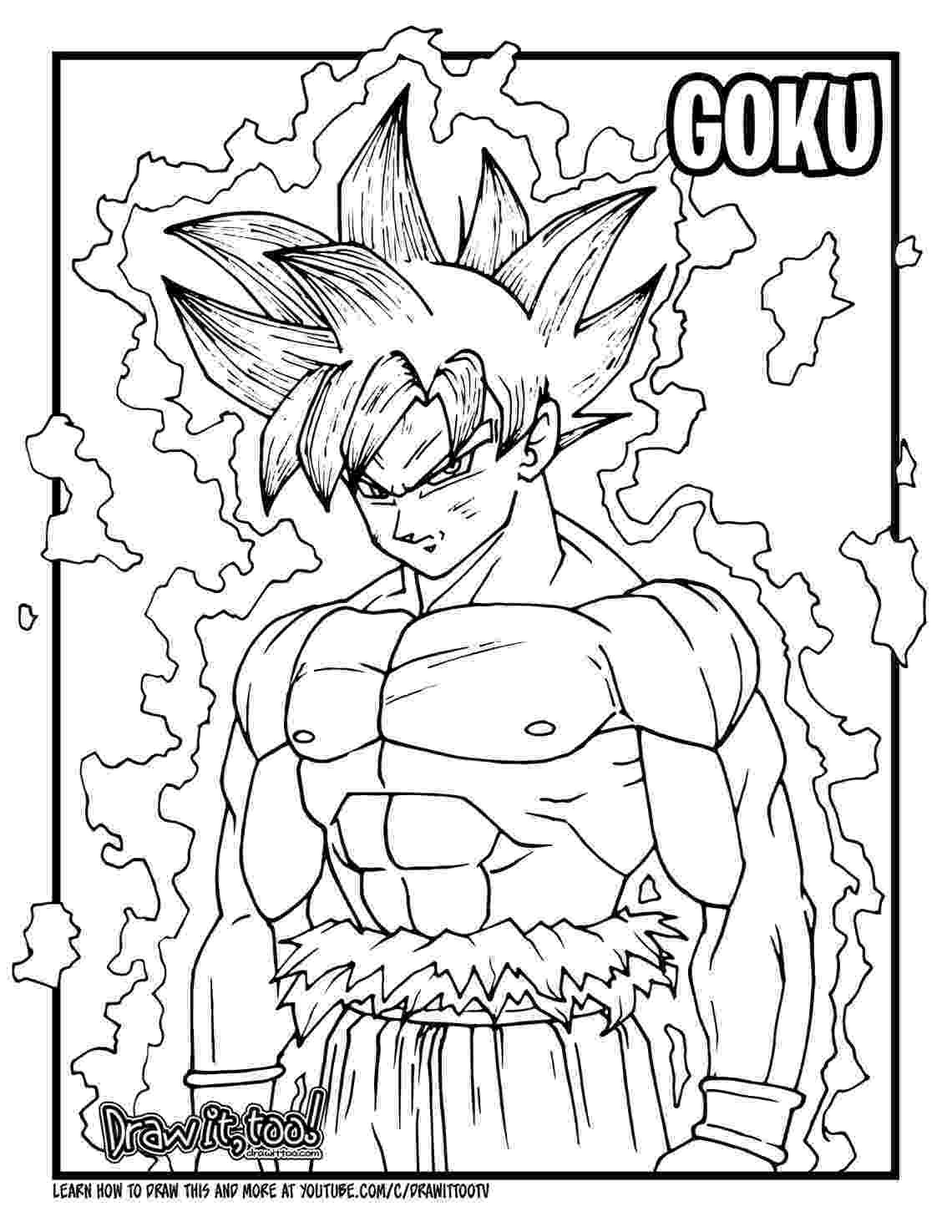 goku coloring page how to draw ultra instinct goku dragon ball drawing coloring goku page 