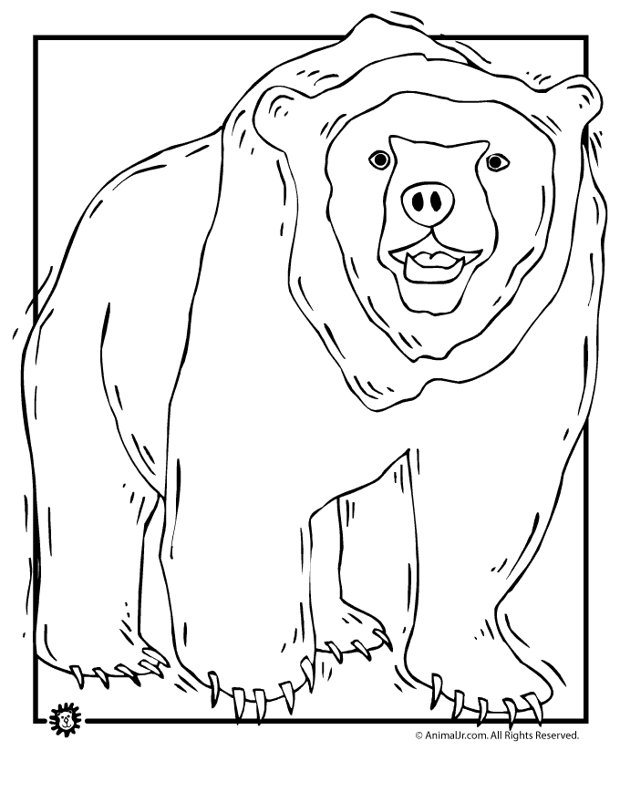 grizzly bear coloring pictures alaskan grizzly bear coloring page free printable grizzly bear coloring pictures 
