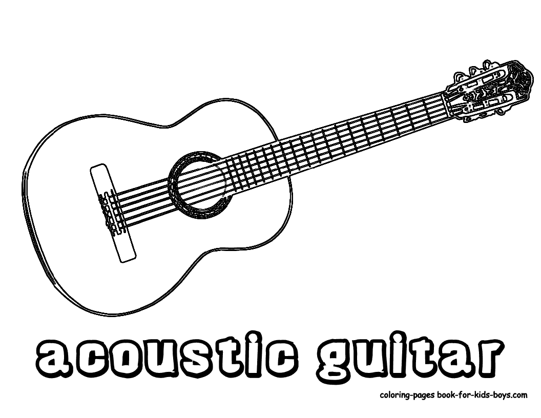 guitar coloring pages acoustic guitar coloring pages pages coloring guitar 