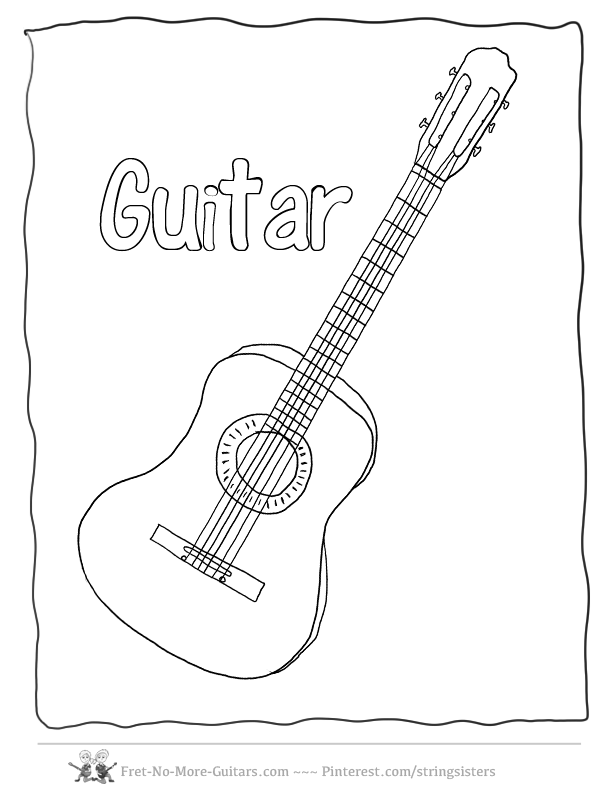 guitar coloring pages guitar coloring pages to download and print for free coloring guitar pages 