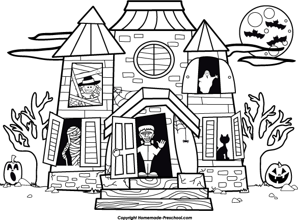 haunted house coloring pages the haunted house is spooky coloring page twisty noodle pages haunted house coloring 