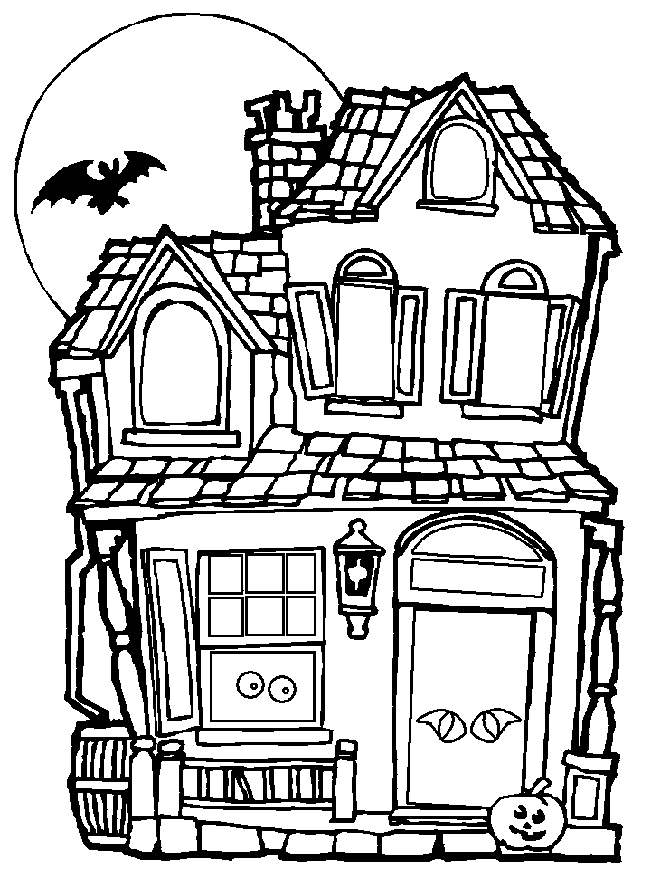 haunted house to color scary haunted house coloring page free printable color to haunted house 