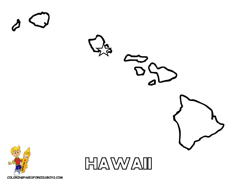 hawaii state map coloring page hawaii state map outline coloring page hawaiian hawaii hawaii coloring state page map 