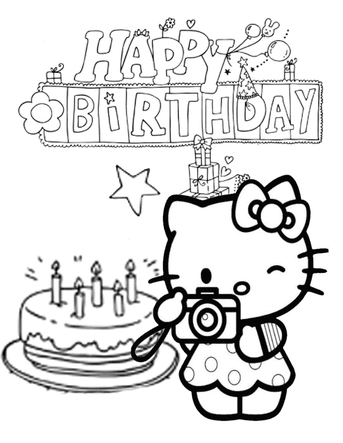 hello kitty happy birthday coloring pages fairy hello kitty birthday pages coloring pages hello pages kitty birthday coloring happy 
