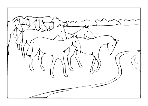 horse herd coloring pages free horse coloring pages coloring horse herd pages 