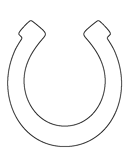 horseshoe printable template horseshoe pattern use the printable outline for crafts printable horseshoe template 