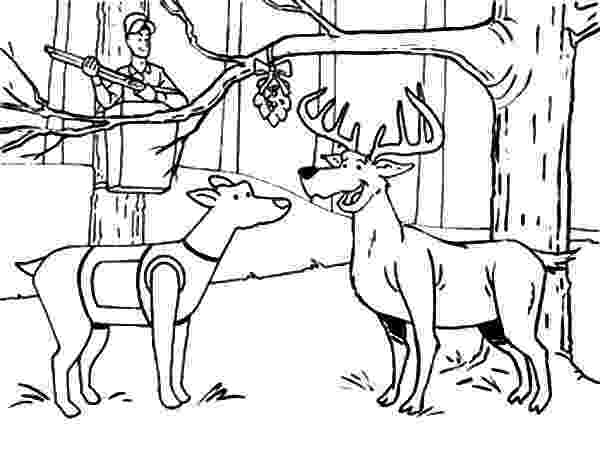 hunting coloring sheets hunting deer and a dog under the mistletoe coloring pages sheets coloring hunting 