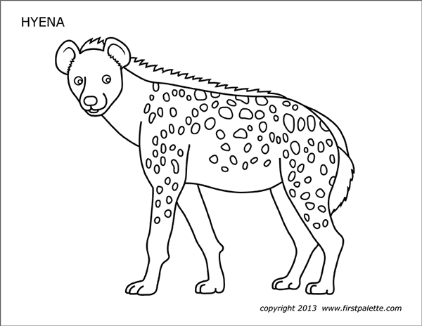 hyena coloring pages hyena free printable templates coloring pages coloring hyena pages 