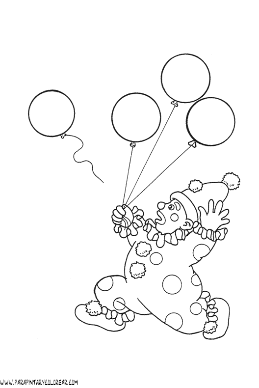 imagenes de payasos con globos para colorear payaso circo divertido conduciendo coche con globos fiesta para imagenes de colorear globos con payasos 