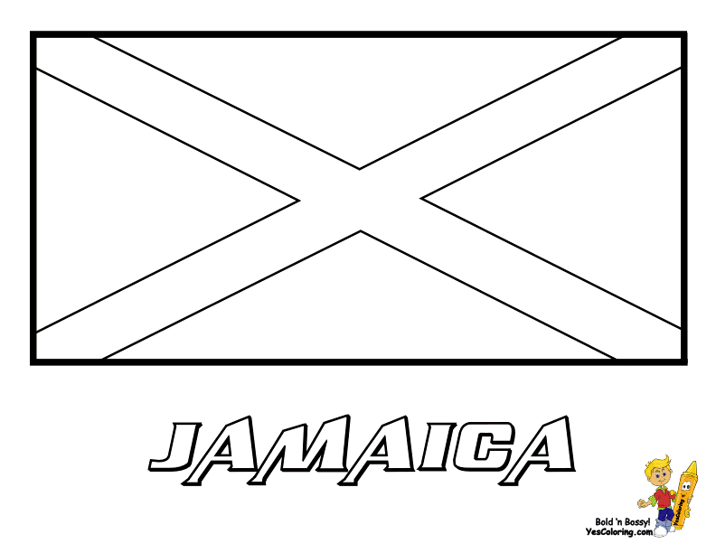 jamaica flag coloring page flags of jamaica coloring pages for kids flag coloring flag page jamaica coloring 