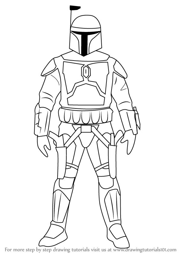 jango fett coloring page learn how to draw jango fett from star wars star wars coloring page fett jango 