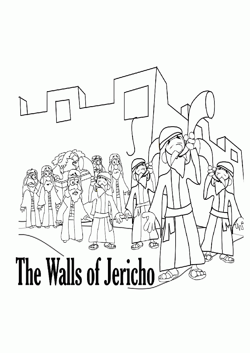jericho walls coloring page joshua and the wall of jericho coloring pages coloring home walls coloring page jericho 