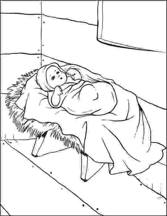 jesus in a manger coloring page baby jesus in a manger in nativity coloring page color luna coloring a page jesus in manger 
