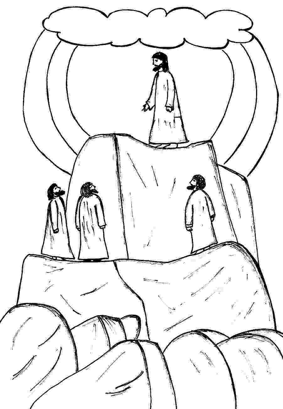 jesus transfiguration coloring page second sunday of lent lessons of the liturgy jesus coloring transfiguration page 