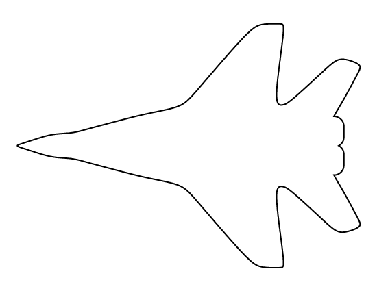 jet plane template printable airplane shapes from printabletreatscom plane jet template 