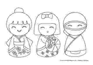 kokeshi dolls coloring pages japan colouring pages coloring pages dolls kokeshi