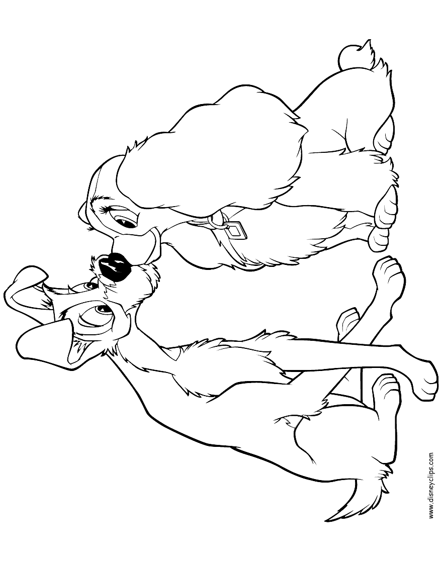 lady and the tramp coloring page lady and the tramp coloring page coloring home coloring tramp page the lady and 