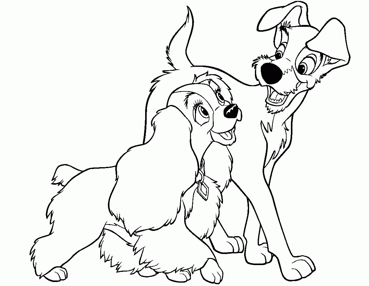 lady and the tramp coloring page lady and the tramp coloring pages disneyclipscom coloring page tramp and lady the 