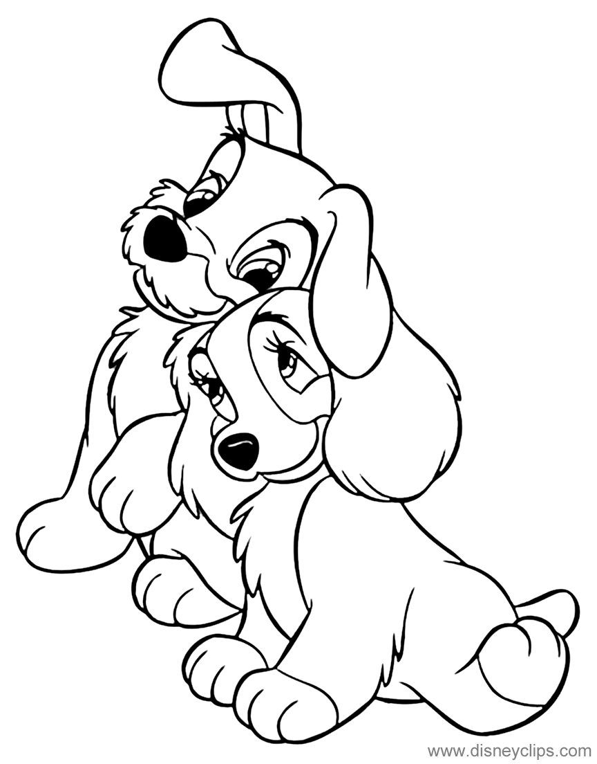 lady and the tramp coloring page the lady and the tramp to color for kids the lady and the and coloring lady tramp page 