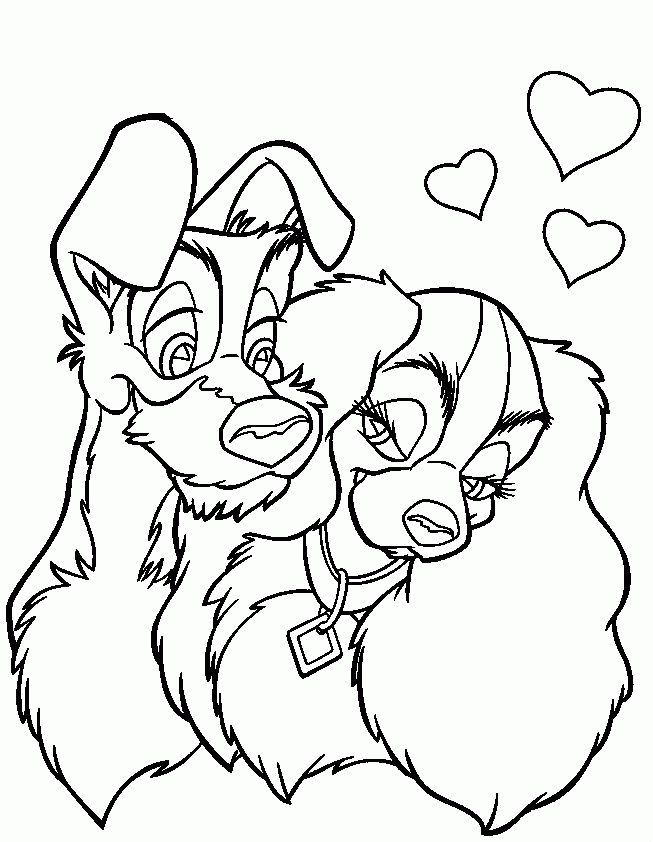 lady and the tramp coloring pages coloring page lady and the tramp coloring pages 4 pages coloring lady tramp the and 