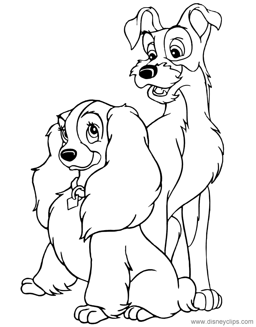 lady and the tramp coloring pages lady and the tramp coloring book pages tramp and puppies tramp coloring and the lady pages 