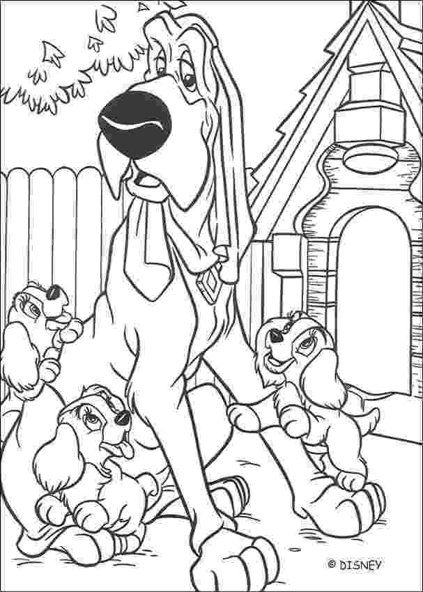 lady and the tramp coloring pages lady and the tramp coloring book pages trusty with puppies lady and coloring tramp the pages 