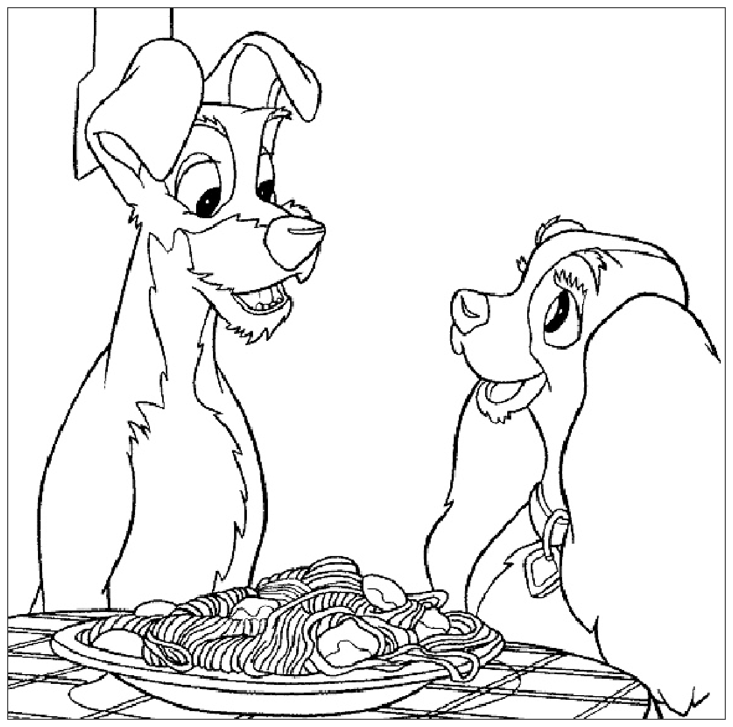 lady and tramp coloring pages the lady and the tramp to color for kids the lady and lady coloring and pages tramp 