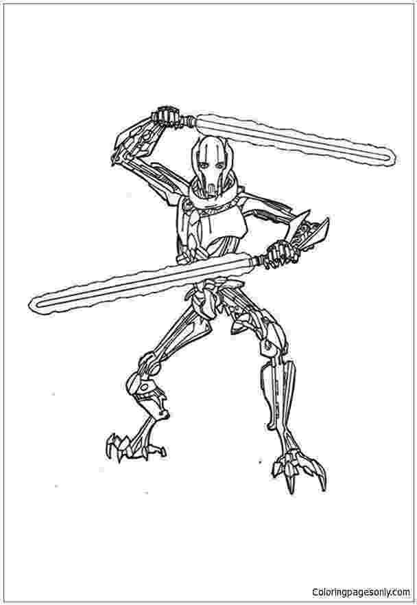 lego general grievous general grievous from star wars coloring page free lego grievous general 