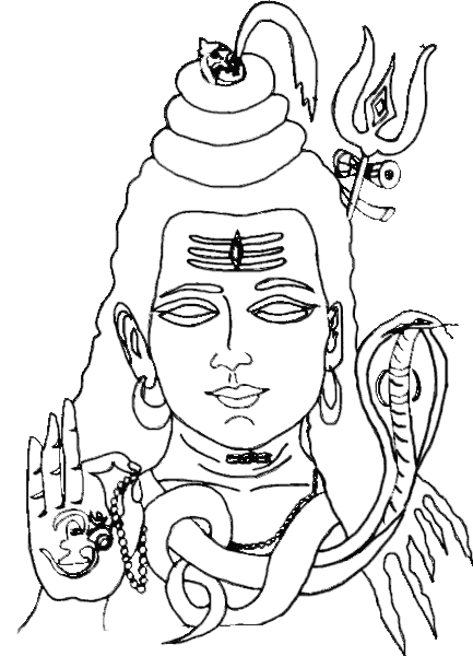 lord shiva colouring pages shivratri coloring page shiva lord pages colouring 