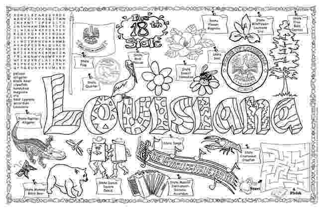 louisiana state symbols coloring pages louisiana state symbols coloring page free printable symbols state coloring pages louisiana 