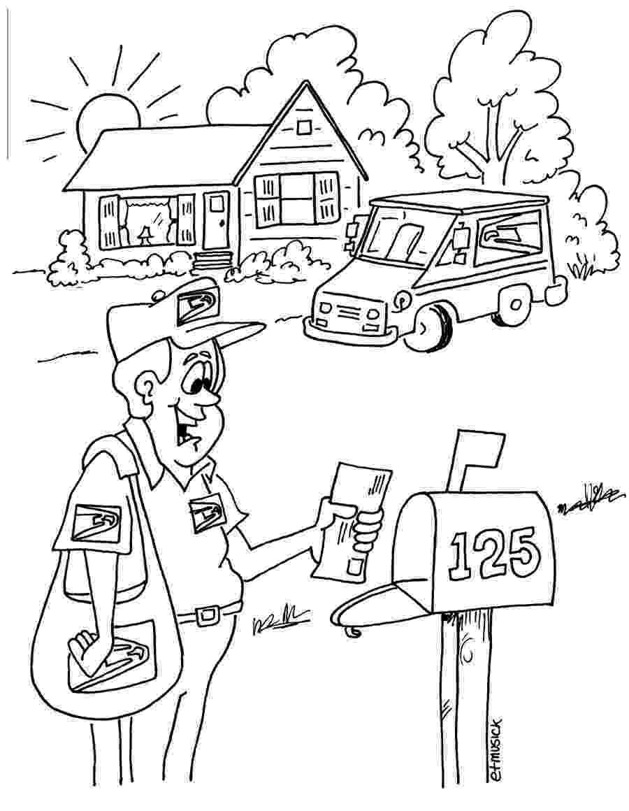 mail carrier coloring page mail carrier bring us our mail in higglytown heroes coloring mail page carrier 