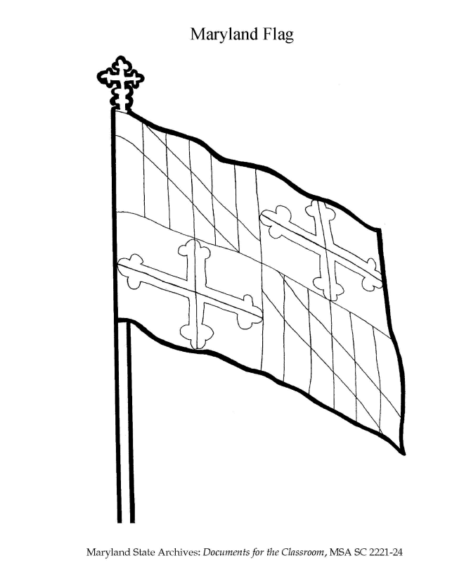 maryland state flag coloring page maryland state flag coloring page worksheet village maryland page state flag coloring 