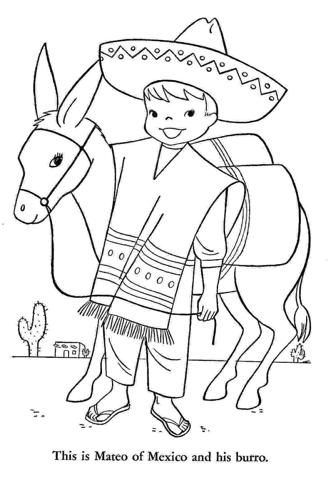 mexican coloring pages children of other lands 1954 hawaii alaska mexico pages coloring mexican 