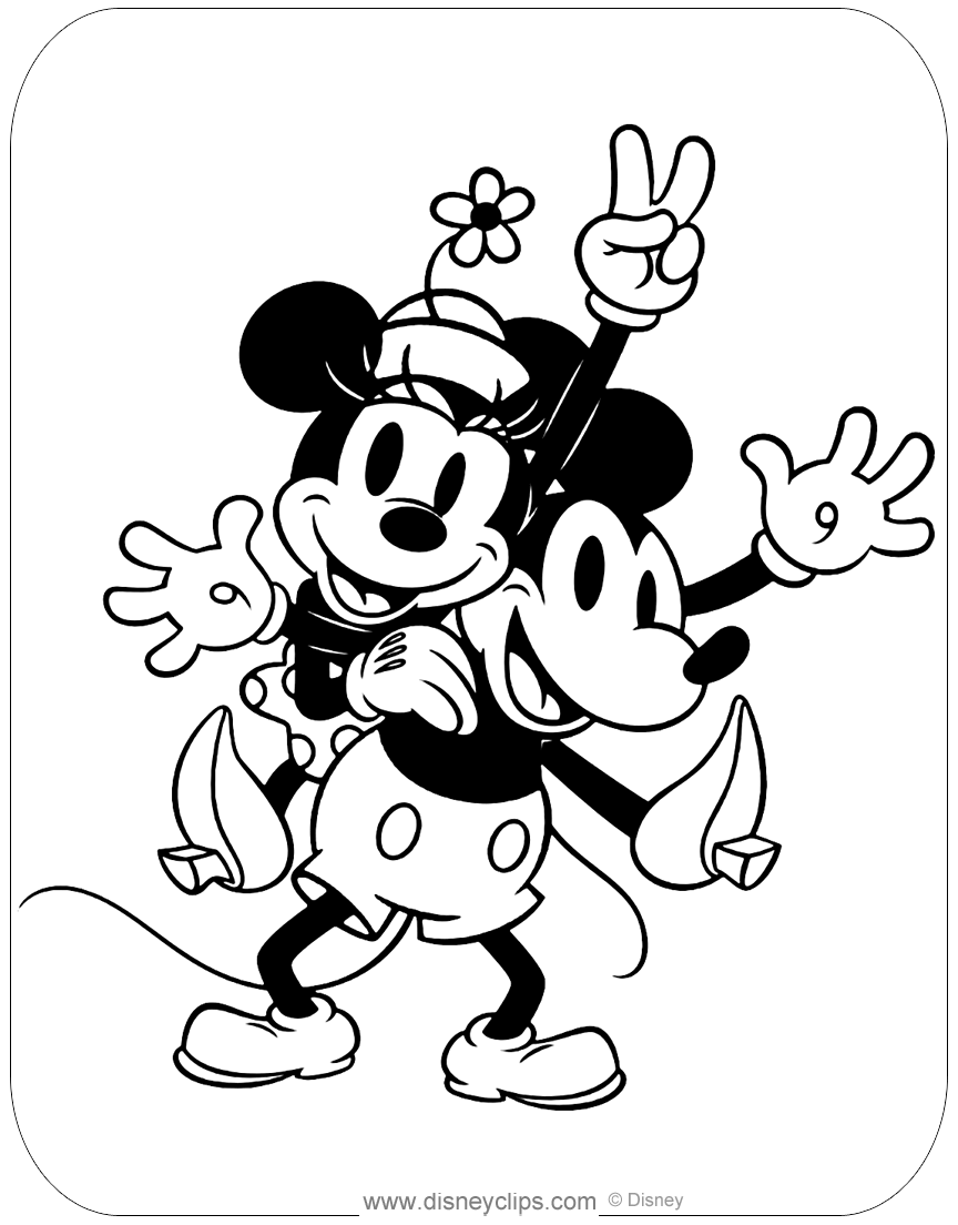 mickey and friends coloring pages classic mickey and friends coloring pages disneyclipscom pages mickey friends and coloring 