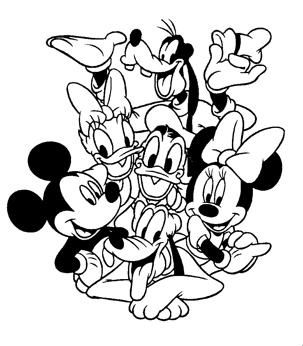 mickey and friends coloring pages mickey birthday party coloring page google search pages mickey and friends coloring 