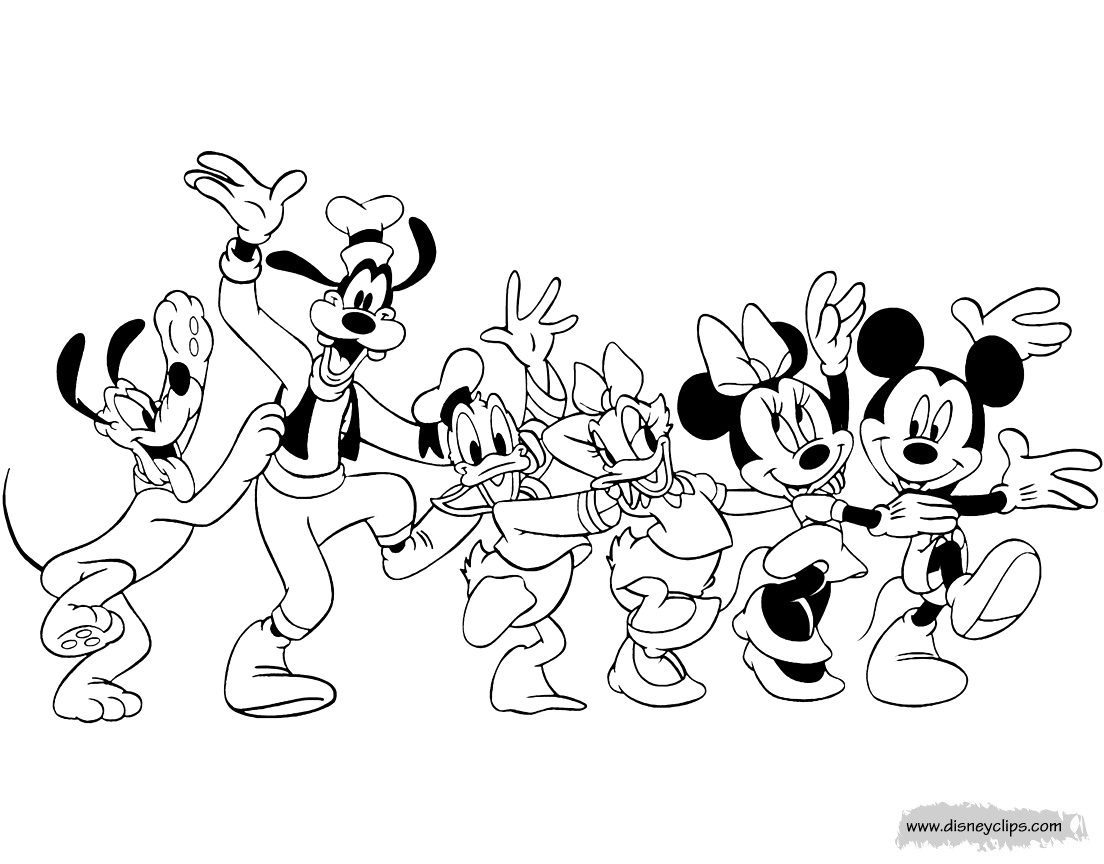 mickey and friends coloring pages mickey mouse friends coloring pages 8 disneyclipscom pages coloring and mickey friends 