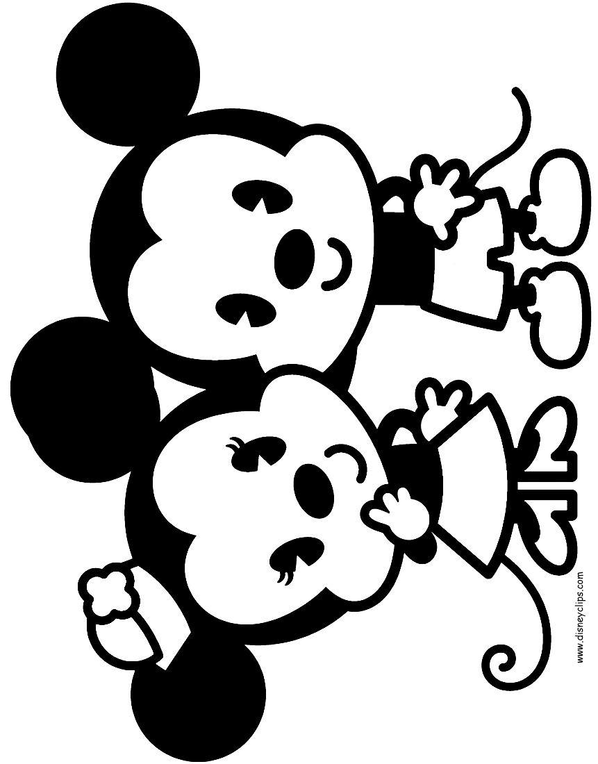 mickey and minnie colouring pages disney cuties coloring pages disneyclipscom mickey colouring pages and minnie 