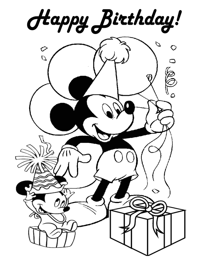mickey mouse birthday coloring pages happy birthday from mickey mouse this free mickey mickey coloring birthday mickey pages mouse 