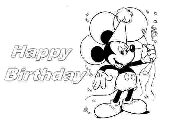 mickey mouse birthday coloring pages happy birthday happy birthday mickey mouse coloring page coloring mickey mouse pages birthday 