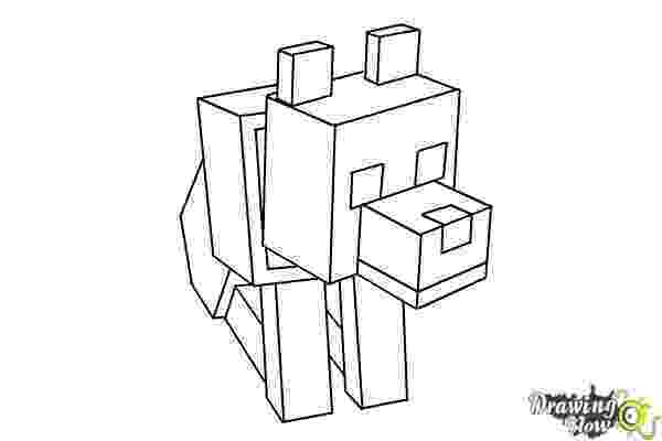 minecraft coloring pages wolf how to draw a minecraft wolf drawingnow minecraft wolf coloring pages 