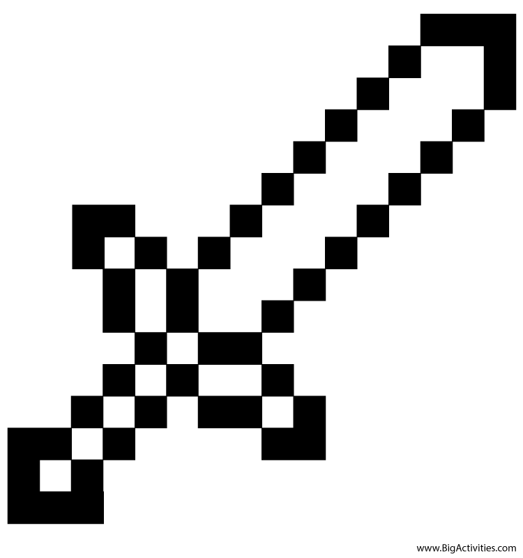 minecraft sword coloring pages minecraft pickaxe coloring pages diy and crafts sword pages minecraft coloring 